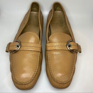 Prada loafers with buckle and rubber sole